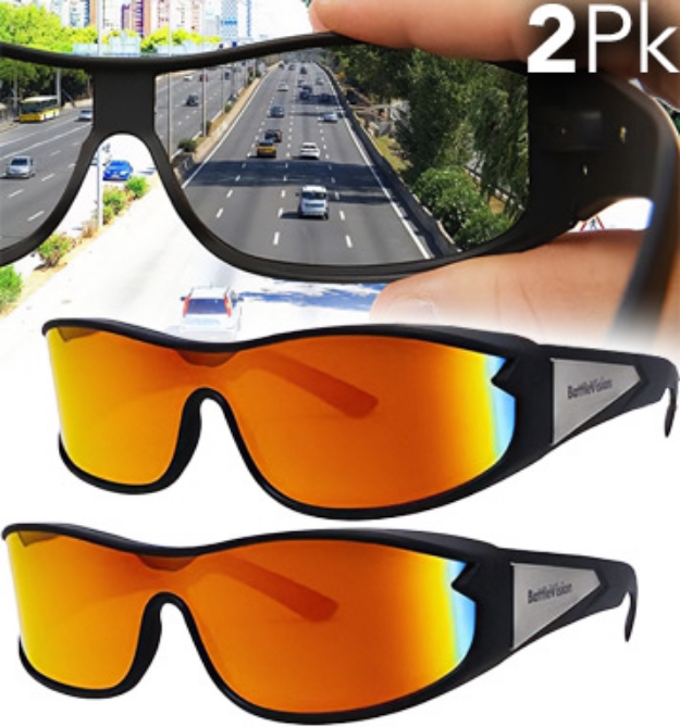 Picture 1 of BattleVision Wrap Around Sunglasses 2 Pack - As Seen on TV!