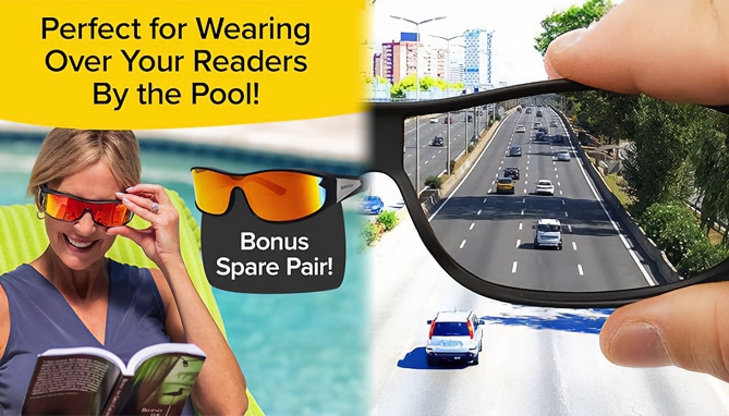 Picture 4 of BattleVision Wrap Around Sunglasses 2 Pack - As Seen on TV!