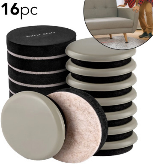 Picture 1 of Furniture Sliders - Move Heavy Furniture and Protect Your Floors (16 Pack)