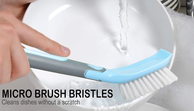 Picture 3 of 5-in-1 Dish Brush Set With Interchangeable Scrubbing Heads