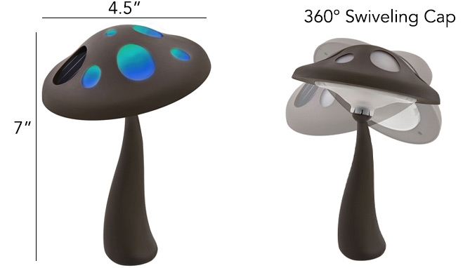 Picture 3 of Mini Mushroom Solar Landscape Lights 2PK