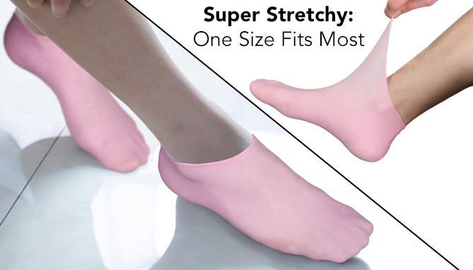 Picture 3 of Slip Resistant Silicone Moisturizing Socks for Dry, Cracked Feet