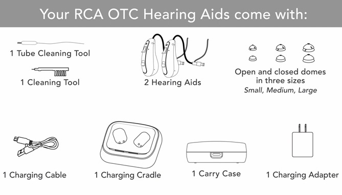 Picture 7 of FDA-Registered OTC Behind-the-Ear Hearing Aids with Charging Base by RCA  