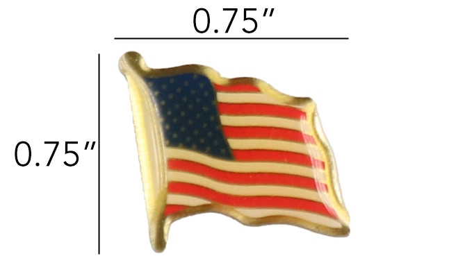 Picture 6 of Waving American Flag Lapel Pin 2-Pack