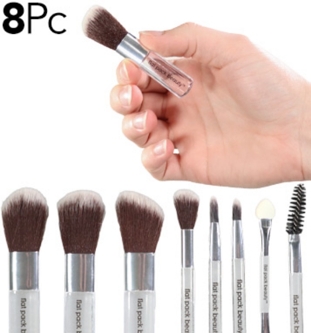 Picture 1 of 8 Piece Travel Makeup Brush Set
