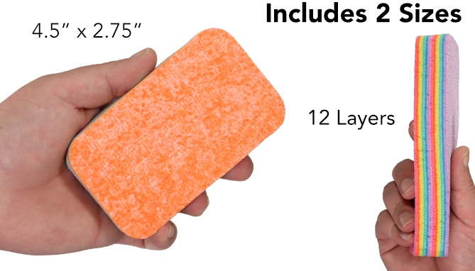 Picture 3 of 2-PK of Regular Rainbow Clean: Multi-Layered Cleaning Pad