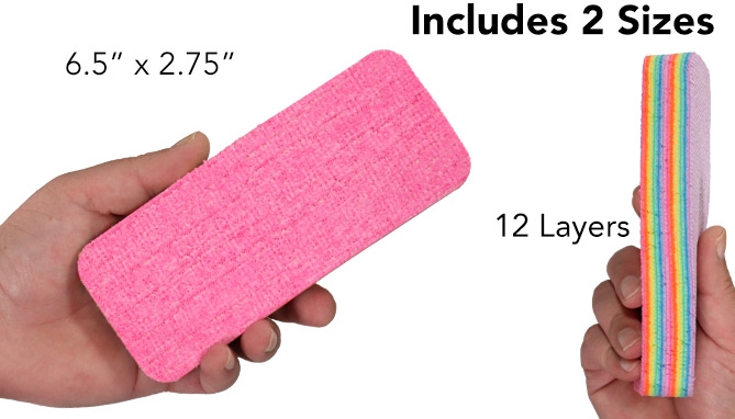 Picture 4 of 2-PK of Large Rainbow Clean: Multi-Layered Cleaning Pad 