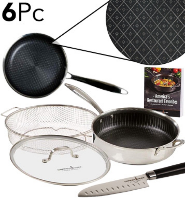 Picture 1 of Copper Chef Titan Tri-Ply Pans: 6pc Hybrid Cookware Set 