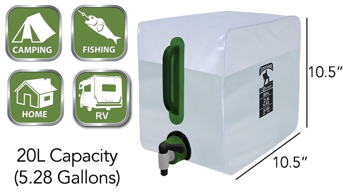 Picture 4 of 20L Collapsible Water Carrier with Easy Pour Spigot