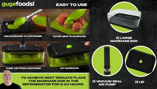 Picture 2 of Vacuum Seal Marinade Set by Guga Foods