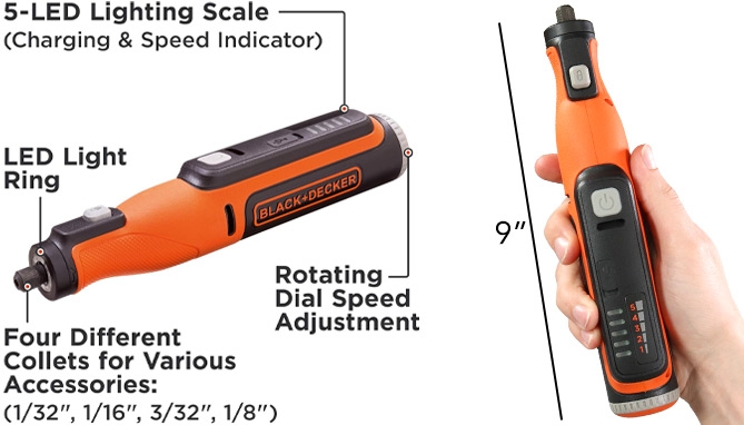 Picture 3 of BEYOND: 8V Max Rotary Tool Kit - 35Pc Accessories
