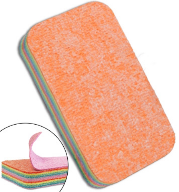 Picture 1 of Regular Size Rainbow Clean: Multi-Layered Cleaning Pad