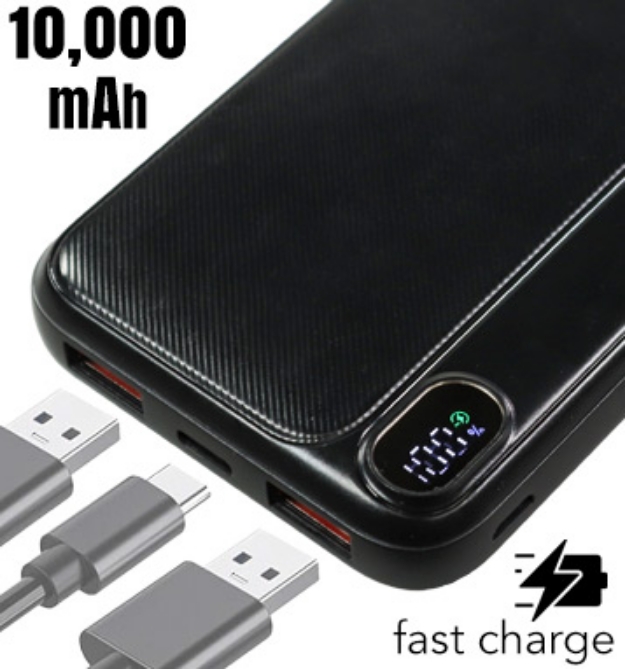 Picture 1 of Fast-Charging 10K Power Bank with Digital Display