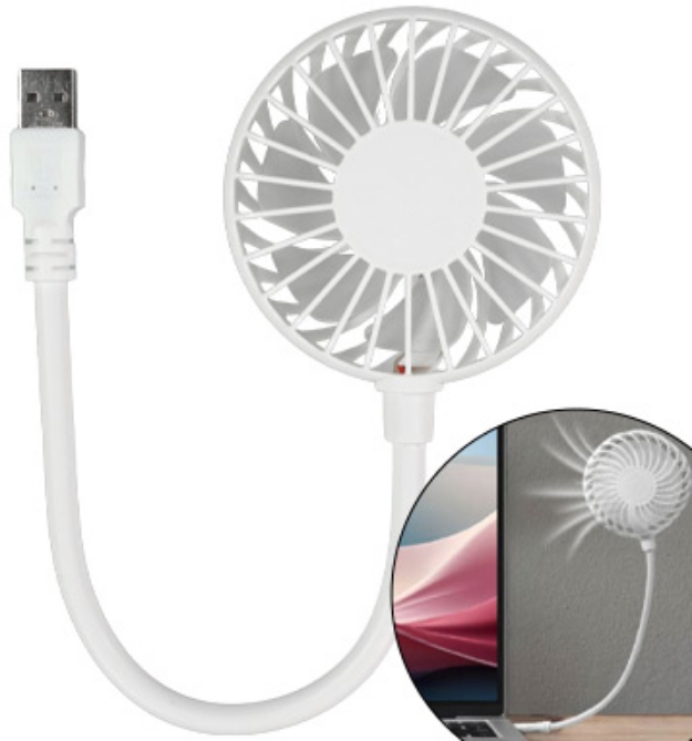 Picture 1 of USB-Powered Flexi Fan For Travel And More 