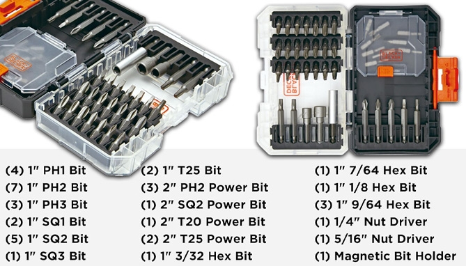 Picture 2 of 40 Piece Screwdriving Bit Set   