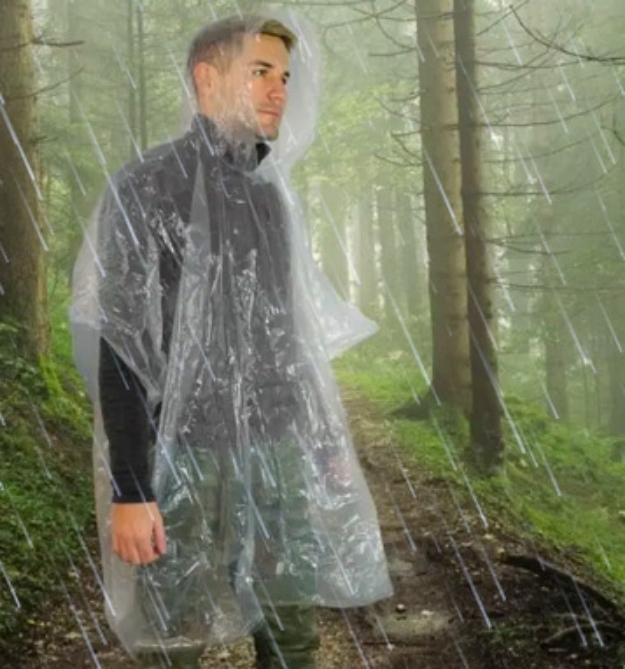 Picture 1 of Emergency Rain Poncho and Survival Tarp