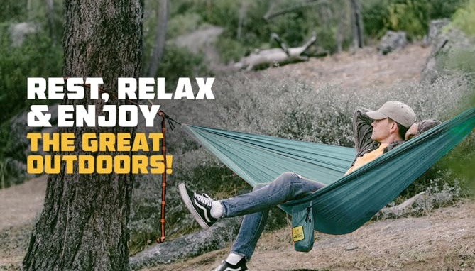 Picture 5 of Premium Featherlight Portable Hammock by Wise Owl Outfitters
