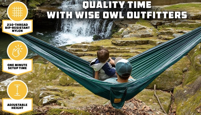 Picture 6 of Premium Featherlight Portable Hammock by Wise Owl Outfitters