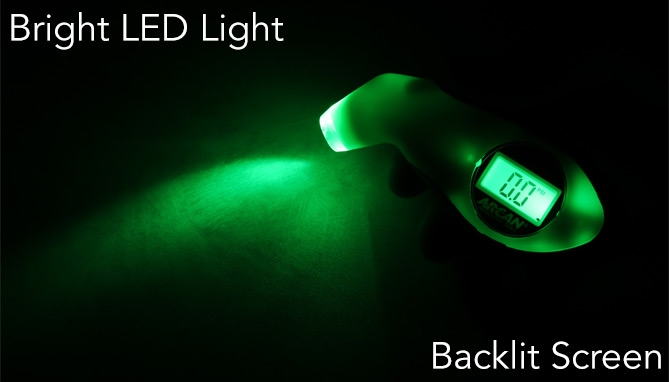 Picture 4 of Portable Light-Up Always-Ready Digital Tire Gauge 