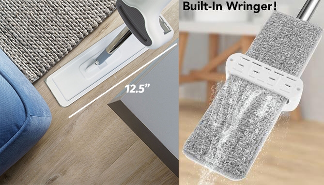 Picture 2 of Microfiber Mop Self-Wringing Flat Wet/Dry Mop 