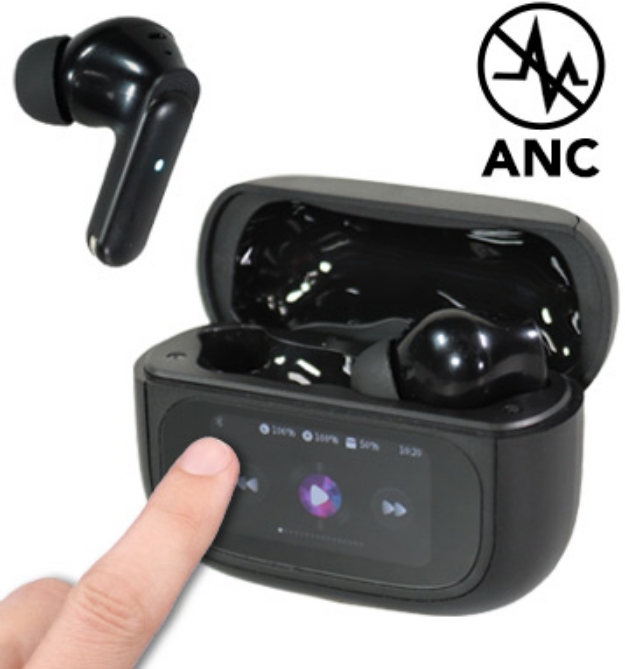 Picture 1 of ANC True Wireless Earbuds with Touch Screen Smart Case