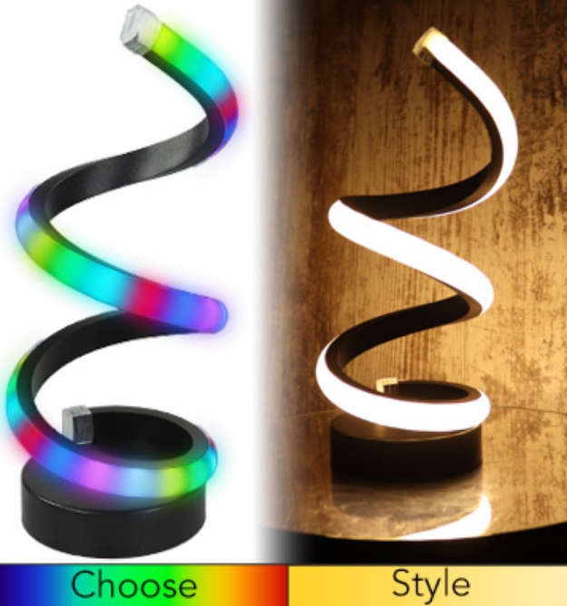 Picture 1 of 10.5 Inch LED Spiral Light; Color Or Warm/Cool White 