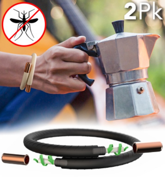 Picture 1 of 2-Pack Insect Repellent Bracelets With Refills: Repel Mosquitoes and More!     