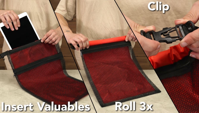 Picture 3 of Compact Wet-Dry Bag with External Mesh Pouch