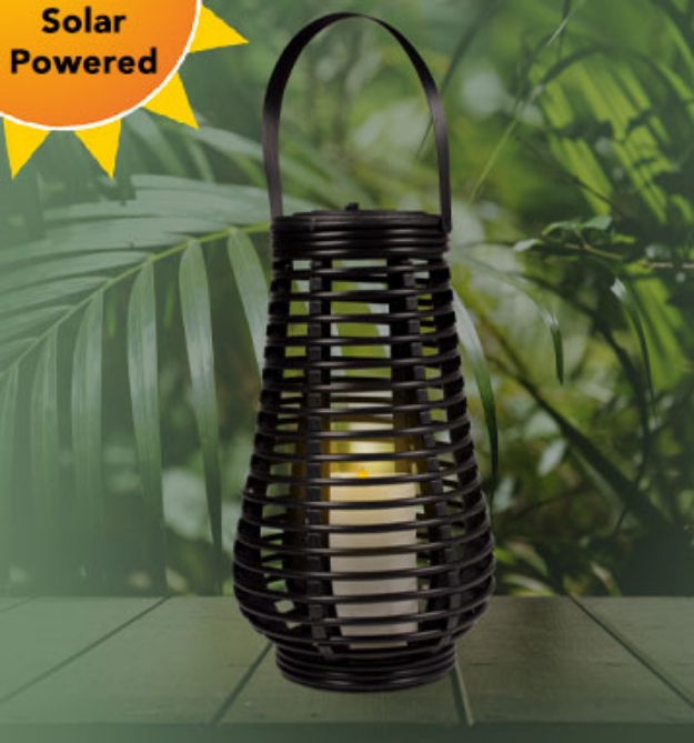 Picture 1 of Solar Flickering Candle Lantern