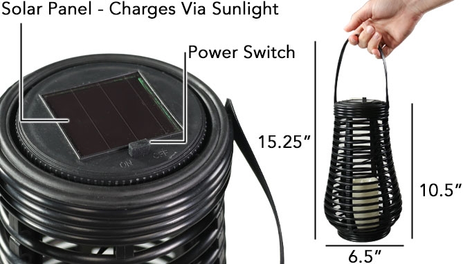 Picture 4 of Solar Flickering Candle Lantern