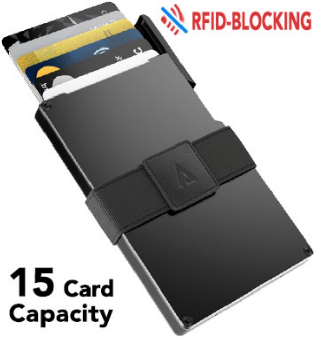 Picture 1 of Easy Access Smart Card Wallet With RFID Protection and Cash Strap                                                       
