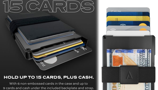 Picture 5 of Easy Access Smart Card Wallet With RFID Protection and Cash Strap                                                       