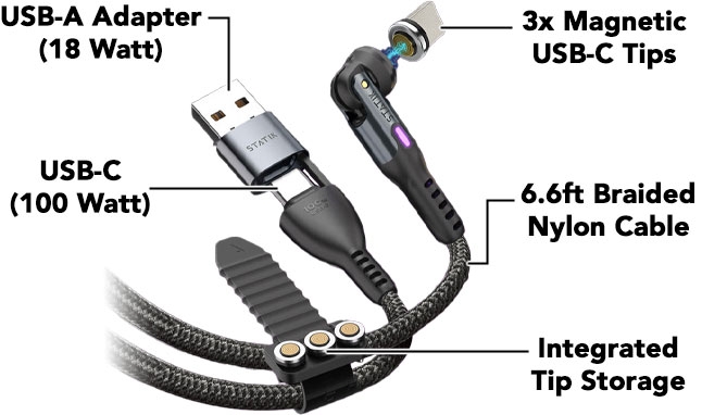 Picture 5 of 100W Fast Charging Universal Magnetic Charge Cable With Data Transfer