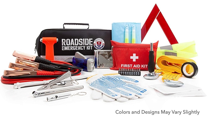 Picture 2 of Emergency USA Deluxe Roadside Kit with First Aid                                                                    