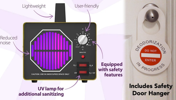 Picture 4 of DENTED/Dinged: Deluxe 2-in-1 Ozone Generator with UV Sterilization: Eliminate Room Odors!