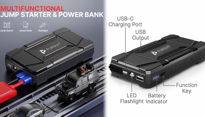 Picture 4 of DENTED/Dinged: Portable Vehicle Jump Pack And Power Bank Combo
