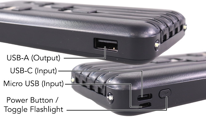 Picture 3 of DENTED/Dinged: 10,000mAh Multi Device Power Bank With Built In Cords