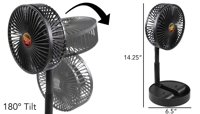 Picture 3 of DENTED/Dinged: Rechargeable, Portable Foldable Fan: Use it Anywhere!