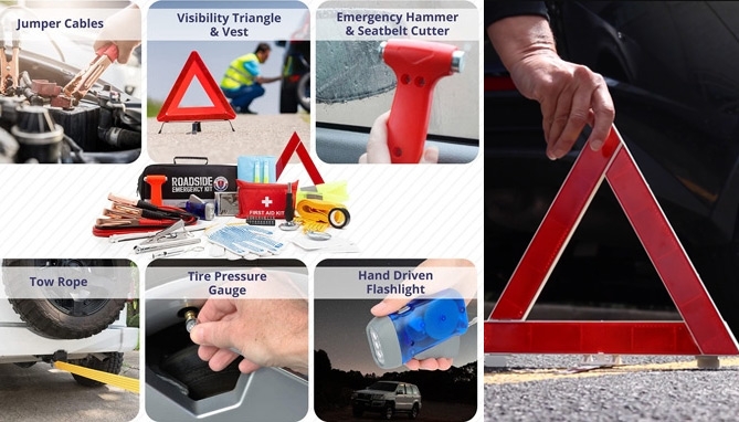 Picture 4 of Emergency USA Deluxe Roadside Kit with First Aid                                                                    
