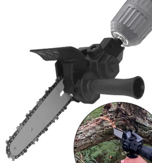 Picture 1 of DENTED/Dinged: Mini Chainsaw Drill Attachment