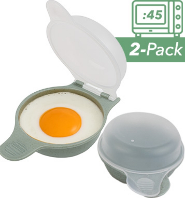 Picture 1 of Microwave Egg Cooker 2pk: Perfect Eggs In JUST a Minute