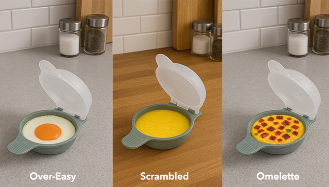 Picture 3 of Microwave Egg Cooker 2pk: Perfect Eggs In JUST a Minute