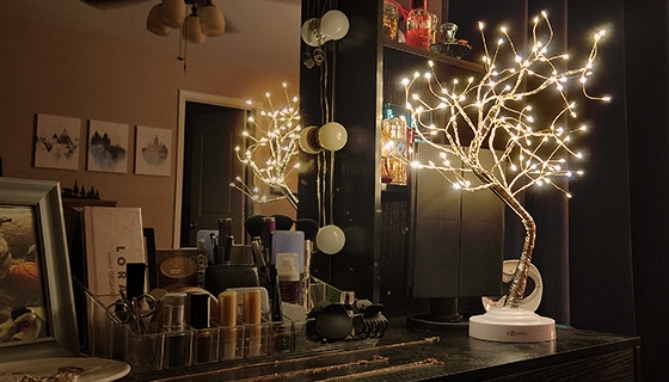 Picture 2 of DENTED/Dinged: 108 LED Tabletop Fairy Light Tree - 2 Pack