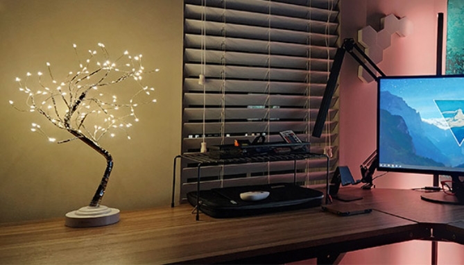 Picture 3 of DENTED/Dinged: 108 LED Tabletop Fairy Light Tree - 2 Pack