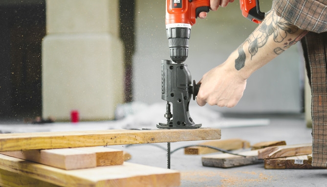 Picture 4 of DENTED/Dinged: Ideaworks Reciprocating Saw Electric Drill Attachment
