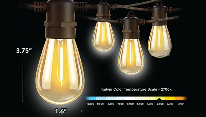Picture 2 of Edison Style LED Linkable and Dimmable String Lights (24ft )