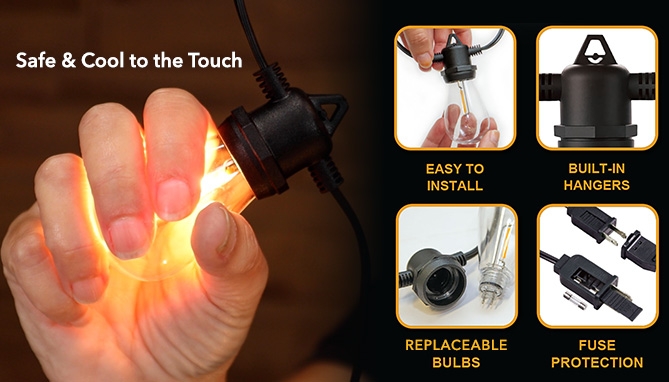 Picture 3 of Edison Style LED Linkable and Dimmable String Lights (24ft )