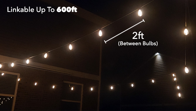 Picture 4 of Edison Style LED Linkable and Dimmable String Lights (24ft )