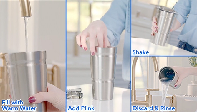 Picture 3 of Plink Drinkware Descaler and Cleaner, 5 Tablets