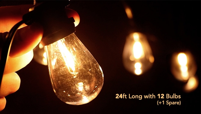 Picture 5 of Edison Style LED Linkable and Dimmable String Lights (24ft )
